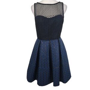 A.B.S. Allen Schwartz Blue Mini Cocktail  Dress Size 2 Wedding Guest Dress